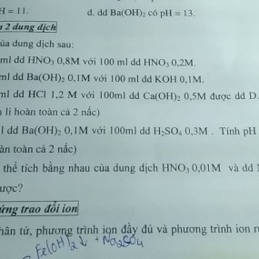 hóa 11 trộn lẫn 2 dd