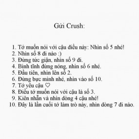 hôm nay mị sẽ đề cập đến 1 chữ CRUSH