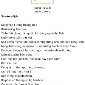 Cung cự giải vs song ngư