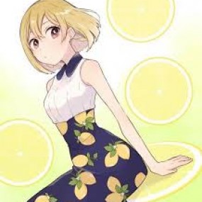 girl with lemon