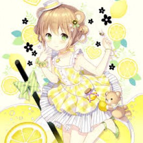 girl with lemon