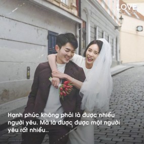 hạnh phúc ko phải dc người người yêu mà hạnh phúc là đc 1 người yêu rất nhiều