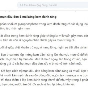 Nguyên nhân và cách trị mụn đầu đen ở má