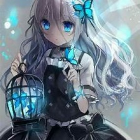 anime girl mặc cổ trang và tiên