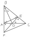 a, xét 2 tg vuông ABD và EBD có<br />góc A1 = góc E1<br />góc B1 = góc B2<br />BD cạnh chung<br />=> tg ABD= tg EBD<br />=> BA = BE<br />=> tg ABE cân<br />ta có trong tg cân đg phân giác hạ từ đỉnh xuống cạnh đối diện cũng là đg trug trực của tg<br />hay bd là đg trug trực của ae<br />b, xét 2 tg vuông ADF và EDC có<br />góc A2 = góc E2<br />AD = BE ( tg ABD = tg EBD )<br />góc D1 = góc D2 ( đối đỉnh )<br />=> tg ADF = tg EDC<br />=> DF = DC<br />c, ta có tg EDC có DC > DE ( ch > cgv )<br />mà AD = ED<br />=> AD < DC&nbsp;<br />d, ta có BA + AF = BF<br />BE + EC = BC<br />&nbsp;mà BA = BE<br />AF = EC ( tg ADF = tg EDF )<br />=> BF = BC&nbsp;<br />=> tg BFC cân<br />=> góc F = ( 180 độ - góc B ) /2 &nbsp; &nbsp; &nbsp; &nbsp; &nbsp; &nbsp; &nbsp;(1)<br />vì AB = EB => tam giác ABE cân<br />=> góc BAE = ( 180 độ - góc B ) /2 &nbsp; &nbsp; &nbsp; &nbsp; &nbsp; &nbsp;(2)<br />từ (1) và (2) => góc F = góc BAE<br />mà 2 góc này đồng vị<br />=> AE // FC<br />bạn làm rõ ràng hơn nhé !!!