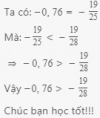 0,76 và - 19/28