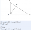 b) ta có BH+CH=BC<br /><=> CH = 13-4=9 (cm)<br />xét ΔABC vuông A có AH⊥BC<br />=> AH^2=BH.CH<br /><=> AH^2=4.9=36<br />=> AH=6 cm<br />xét ΔABC vuông A có AH⊥BC<br />AB^2=BH.BC<br /><=> AB^2=4.13=52<br />=> AB=√52= 2√13 (cm)