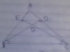 b)<br />Xét Δ vuông ADB và Δ vuông AEC có :<br />góc A chung<br />AB = AC (gt)<br />=> ΔABD= ΔAEC (cạnh huyền -góc nhọn)<br />=> góc ABD = góc ACE(hai góc tương ứng) (*)<br />Từ c/m a ta có : ΔBEC = ΔCDB => BE = CD ( hai cạnh tương ứng) (**)<br />Xét Δ vuông OEB và Δ vuông ODC có:<br />BE = CD (từ **)<br />góc ABD = góc ACE (từ *)<br />=> ΔOEB = ΔODC (g.c.g)(đpcm)