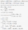 n HCl bằng 3x + 3y bằng 3.0,2 +&nbsp; 2.0,1 bằng 0,8 mol<br />--> V HCl bằng 0,8/0,5 bằng 1,6 lít<br />Vậy % Al bằng 49,09 %<br />&nbsp; &nbsp; &nbsp; &nbsp; % Fe bằng 50,91%<br />&nbsp; &nbsp; &nbsp; &nbsp; V HCl bằng 1,6 lít