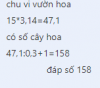 Bài 8:<br />Vậy có 158 cây hoa