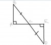 Bài 4<br />Xét ΔABC và Δ EDC có:<br />CD=BC(gt)<br />Góc BAC=góc CED(gt)<br />góc BCA=góc DCE(vì đối đỉnh)