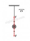 <p>Quả cầu đứng yên vì chịu tác dụng của 2 lực cân bằng nhau</p><p>Trọng lực →PP→ cân bằng với sức căng →TT→</p><p>ta có T=P=10m=10.0,2=2NT=P=10m=10.0,2=2N</p><p> </p><br /> 