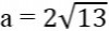 <p>Áp dụng định lí cosin cho tam giác ta có:</p><p>a2 = b2 + c2 - 2bc.cosA = 36 + 64 - 2.6.8.cos600 = 52</p><p>do đó </p>