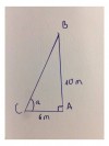 xét tam giác ABC vuông tại A có:<br />​tan a= AB : AC= 10:6= 5/3 ( 5 phần 3 nha)<br />góc a= 59 độ 2'10.48''