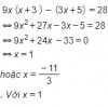 <p>a,</p><p>Chiều dài bằng 9x (x+3) mét</p><p>Chiều rộng bằng (3x+5) mét</p><p>Mà chiều dài hơn chiều rộng là 28 mét nên:<br />( hình nhé)<br />Với x =1</p><p>Thì chiều dài là:  9 .1 .(1+3)=36 (m)</p><p>     Chiều rộng là: 3.1 +5 =8 (m)<br /> </p><p>b,</p><p>Diện tích miếng đất là:</p><p>36 . 8= 288(m^2)</p><p>Tiền miếng đất bán được theo giá thị trường là:</p><p>288 x 2 000 000= 576 000 000 ( đồng)</p><p>Tiền thuế của miếng đất là:</p><p> 576 000 000  x 10 : 100 =57 600 000 ( đồng)</p><p>Số tiền ông An nhận được là:</p><p> 576 000 000 - 57 600 000=518 400 000 ( đồng)</p><p>Đáp số: a, chiều dài: 36m, chiều rộng 8m</p><p>             b, 518 400 000 đồng</p><br /><strong><em>Chúc em học tốt</em></strong><p> </p>