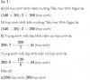 <p>a)a)&nbsp;Số học sinh khối năm trường Tiểu học Vĩnh Ngọc là:</p><p>(546+26):2=286(546+26):2=286&nbsp;(học sinh)</p><p>Số học sinh khối bốn trường Tiểu học Vĩnh Ngọc là:</p><p>(546−26):2=260(546-26):2=260&nbsp;(học sinh)</p><p>b)b)&nbsp;Trung bình mỗi lớp khối năm có học sinh là:</p><p>286:7=2867=41286:7=2867=41&nbsp;(học sinh)</p><p>Trung bình mỗi lớp khối bốn có học sinh là:</p><p>260:6=1306=44260:6=1306=44&nbsp;(học sinh)</p><p>Đáp số:</p><p>a)286a)286&nbsp;học sinh;&nbsp;260 học sinh</p><p>b)41b)41&nbsp;học sinh;&nbsp;44&nbsp;học sinh</p><p>&nbsp;</p>
