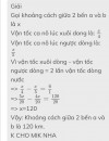 1.8 Đổi 4h30p = 4,5 (h) ; 30p = 0,5 (h) ; 10h51p = 10,85(h).<br/><br/>Gọi s, t1, t2 lần lượt là quãng đường AB, thời gian đi từ A đến B, thời gian đi từ B về A.<br/><br/>Thời gian máy bay đi và về là: t1+t2+0,5 = 10,85-4,5<br/><br/>=> t1+t2 = 5,85(h) (1)<br/><br/>Do máy bay đi và về có quãng đường bằng nhau nên ta có:<br/><br/>500*t1=400*t2 =>t1= 4/5*t2 (2)<br/><br/>Thay (2) vào (1) => 4/5*t2+t2=5,85 <=> 9/5*t2=5,85 =>t2=3,25(h)<br/><br/>Vậy: Khoảng cách từ A đến B là 3,25*400=1300(km)<br/>1.9