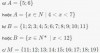 Bài 1<br />d)<br />cách 1 liệt kê&nbsp;<br />m thuộc {10;11;12;13;14;15}<br />cách 2 chỉ ra nét đặc trưng&nbsp;<br />{m thuộc N/9<m<=15}