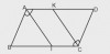 <p>a) AI là phân giác góc BAD</p><p>=> ^BAI=^IAD (=1/2 ^BAD) (1)</p><p>mà ^IAD=^ABI ( so le trong)</p><p>=> ^BAI=^ABI</p><p>=> Tam giác ABI cân</p><p>b) Vì CK là phân giác góc DCB</p><p>=> ^BCK=^KCD (=1/2 ^BCD) (2)</p><p>Mà ^BAD =^ BCD&nbsp; (3)</p><p>Từ (1) ; (2); (3) => ^BIA = ^KCB&nbsp;</p><p>3) Ta có: ^BIA =^KCB ( chưng minh câu b)</p><p>và ^BAI= ^BIA&nbsp; ( tam giác BAI cân)</p><p>=> ^KCB=^BIA&nbsp;</p><p>=> AI//KC</p><p>mà AK//IC ( vì DA//BC)</p><p>=> AKCI là hình bình hành</p>
