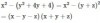 d) x^2 - x - 20 => (x-5)(x+4)<br />c, 