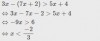 b)2x+3(x-2)<5x-(2x-4)<br /> (=) 2x +3x -6 < 5x- 2x +4<br />(=) 5x -5x +2x < 4 +6<br />(=) 2x < 10<br />(=) x < 5<br />Kl...