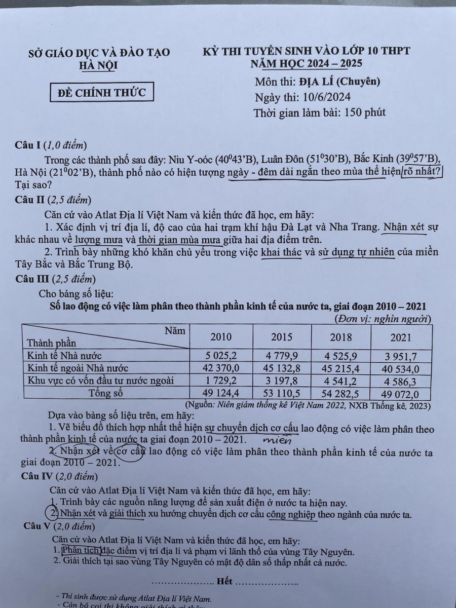 Đề thi vào 10 chuyên Địa Sở GDĐT Hà Nội năm 2024 có đáp án,Đề thi vào 10 chuyên Địa Sở GDĐT Hà Nội,Đề thi vào 10 chuyên Địa,Đề thi vào 10